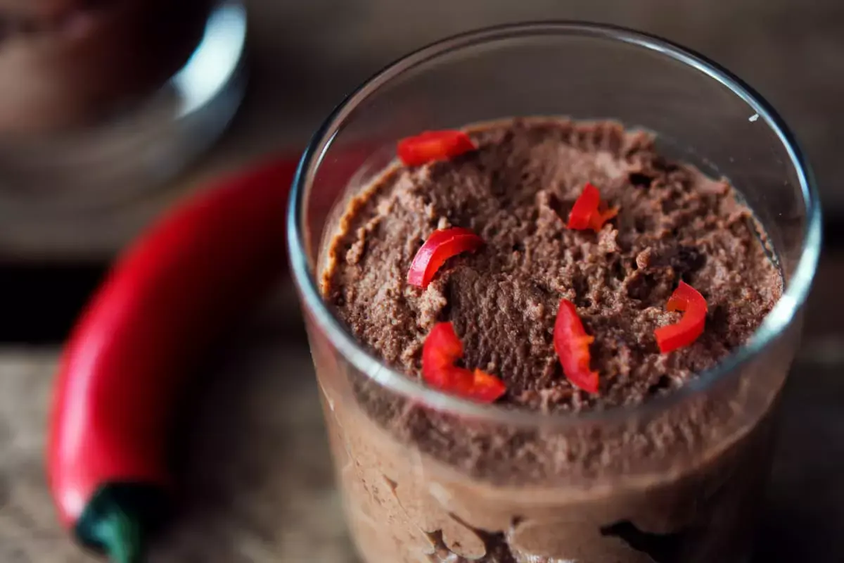 Receita de Mousse de Chocolate com Pimenta