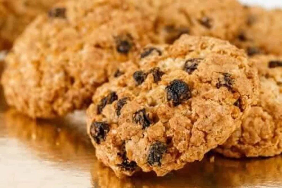 Receita de Cookies de aveia e passas